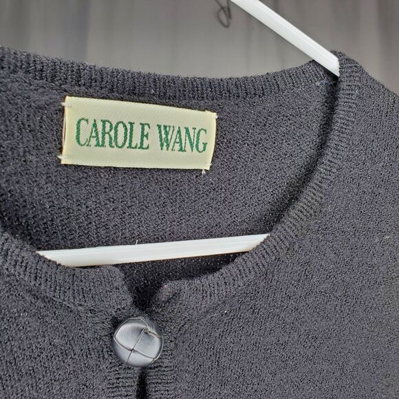 Carole Wang Swing Cardigan Women Small Button Asymmetric Hi-Lo Romantic Artsy - Picture 3 of 9